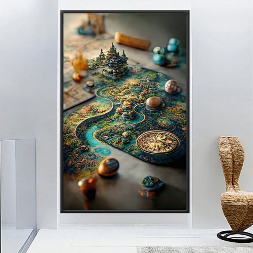 rUgwFB3i3EwS3XNjtULUjYDg5il97mG8ul1VhhK0 لوحة قماشية بتصميم مودرن مع برواز مجوف - الصورة 1