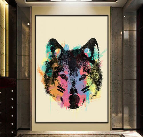 لوحة قماشية بتصميم مودرن مع برواز مجوف