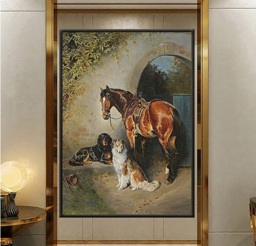 لوحة قماشية بتصميم مودرن مع برواز مجوف