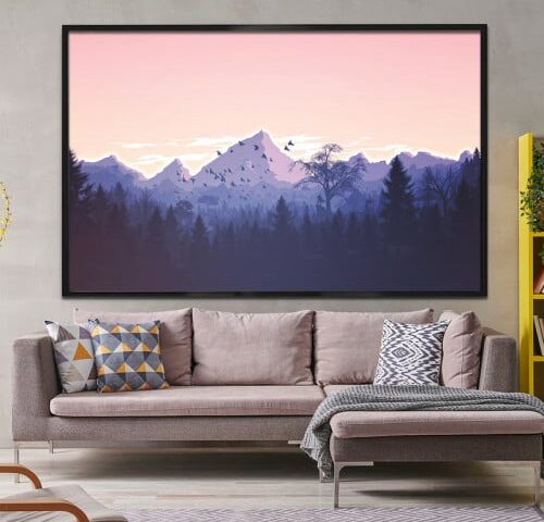 لوحة قماشية بتصميم مودرن مع برواز مجوف