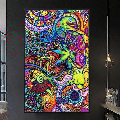 wTnxmG2CeoO0yps7Tv5HcgkTLvtUelShVQZYO8Hl لوحة قماشية بتصميم مودرن مع برواز مجوف - الصورة 1