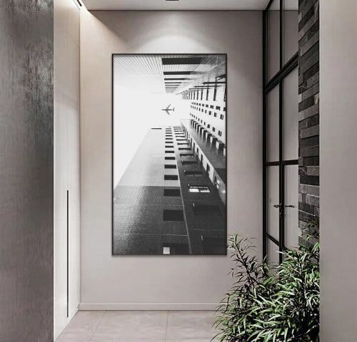 لوحة قماشية بتصميم مودرن مع برواز مجوف