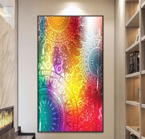 لوحة قماشية بتصميم مودرن مع برواز مجوف