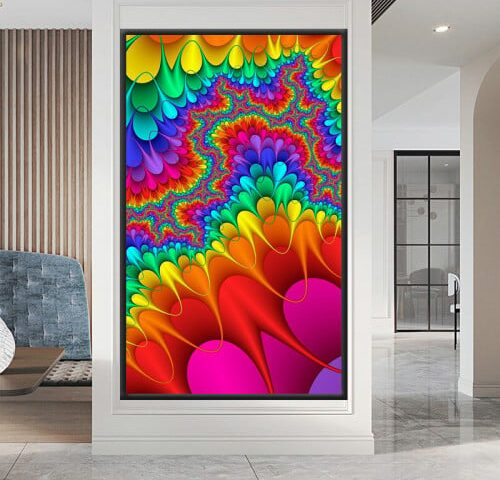 لوحة قماشية بتصميم مودرن مع برواز مجوف