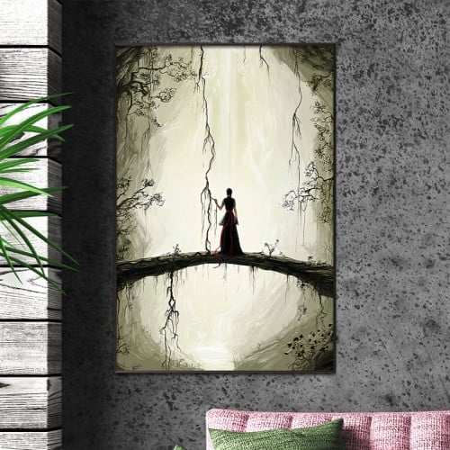 zAo1rHow8YFSFNMqwheN2pUp4fQ2BlRtvGIKwPT3 لوحة قماشية بتصميم مودرن مع برواز مجوف - الصورة 1