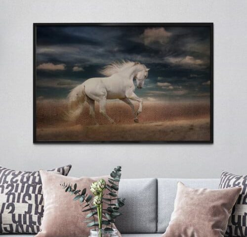 لوحة قماشية بتصميم مودرن مع برواز مجوف